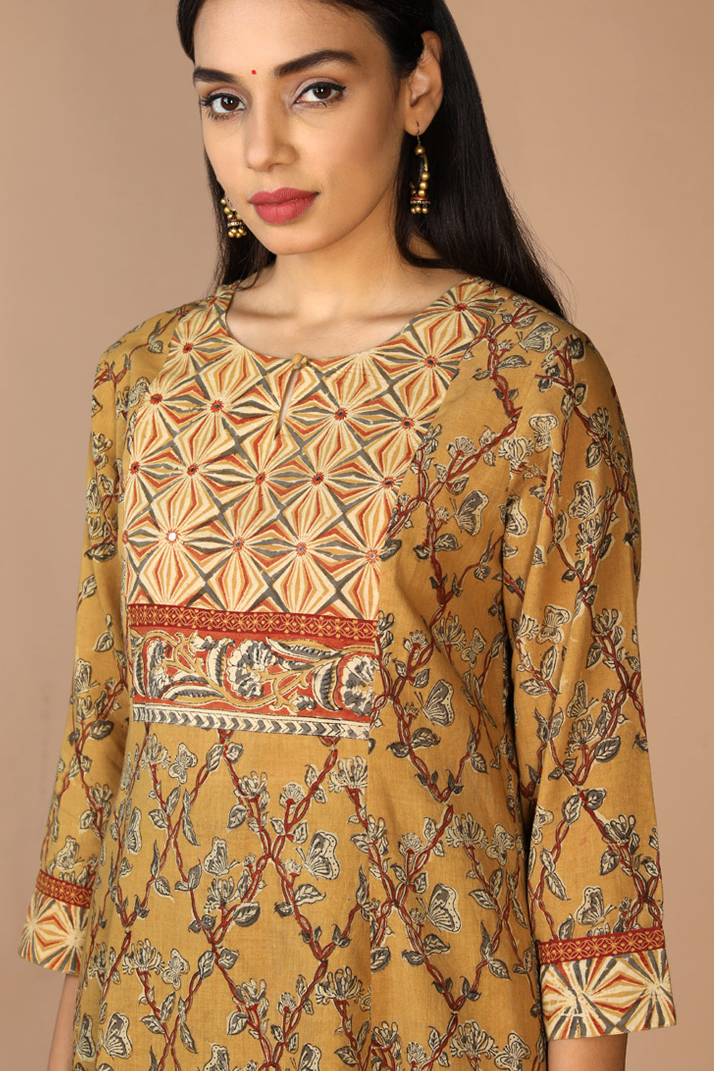 Ethnic embroidered Kalamkari kurti