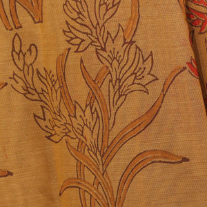 Hand block printed cotton saree
