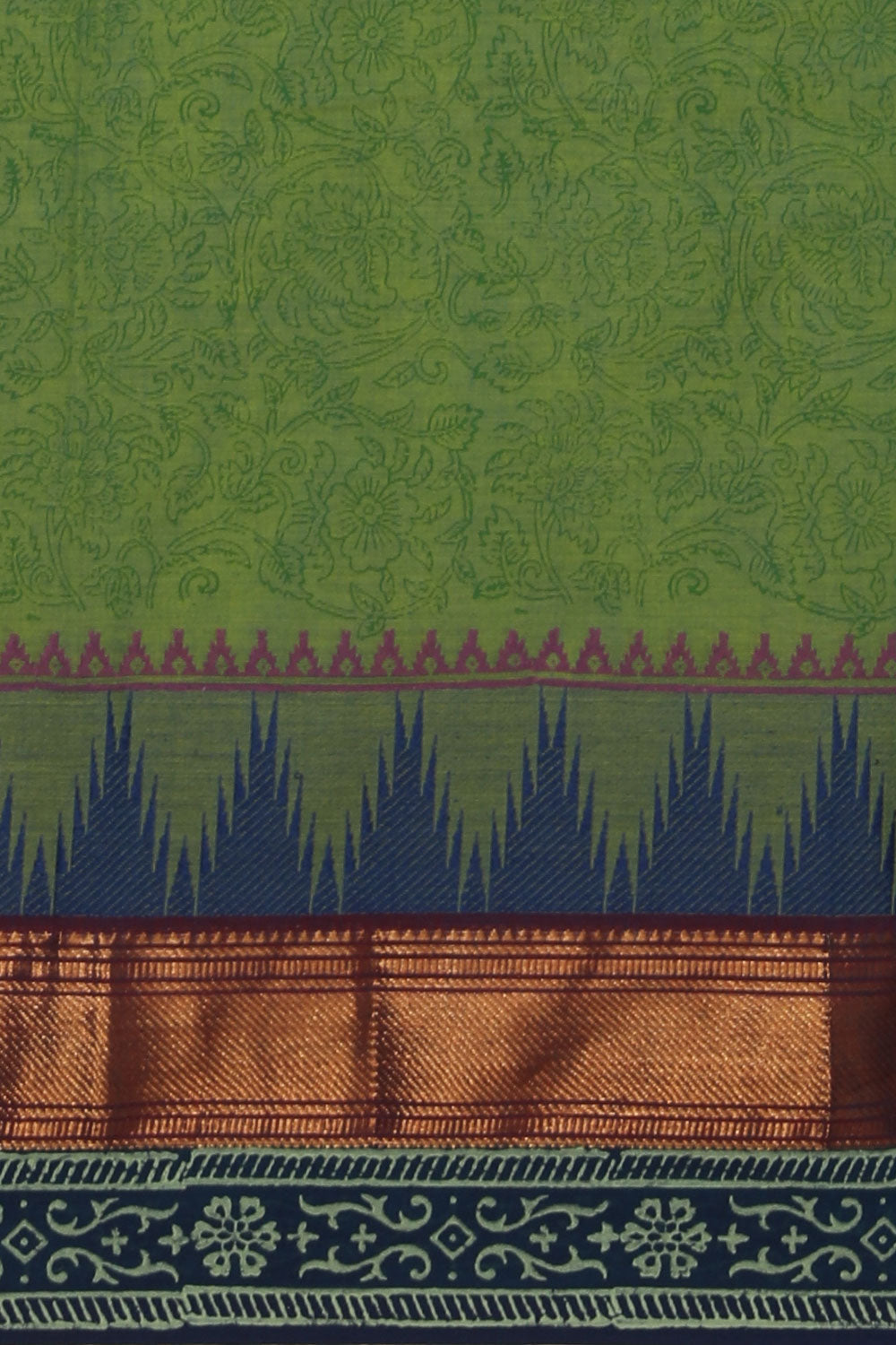 Hand block printed cotton saree Hand block printed cotton saree
