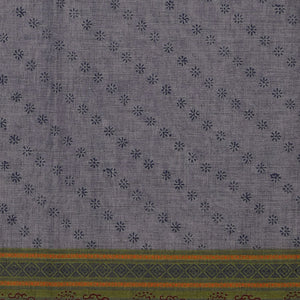 Hand block printed cotton saree