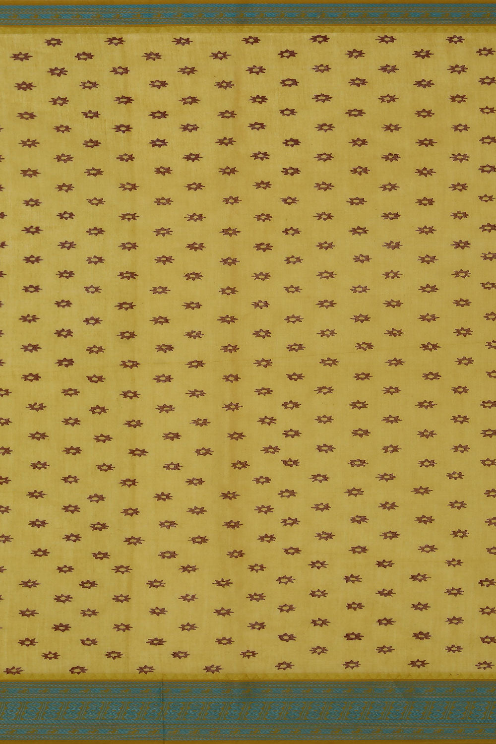 Hand block printed cotton saree