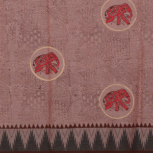 Hand block printed cotton saree