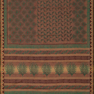 Hand block printed cotton saree