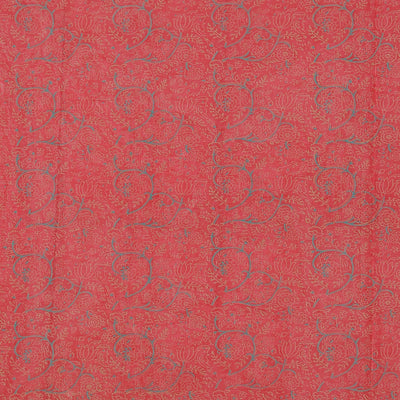 Hand block printed cotton saree