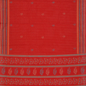 Hand block printed cotton saree