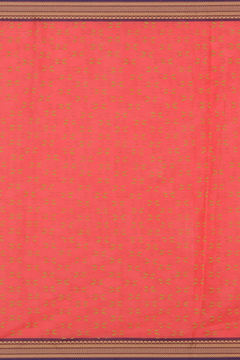 Hand block printed cotton saree