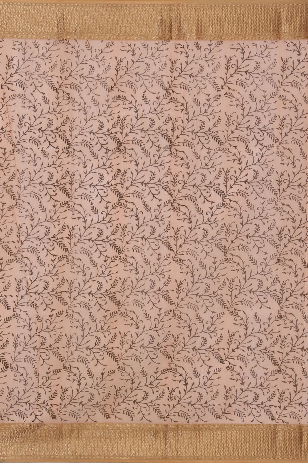 Hand block printed saree