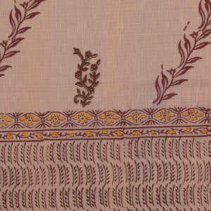 Hand block printed saree
