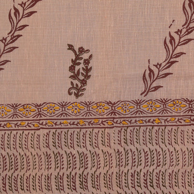 Hand block printed saree