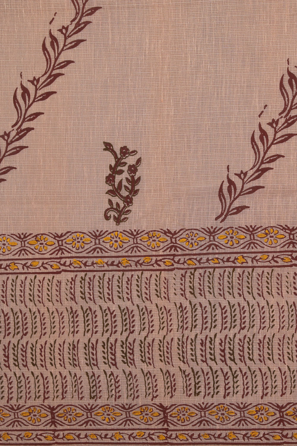 Hand block printed saree