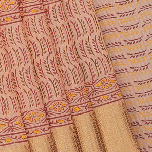Hand block printed saree
