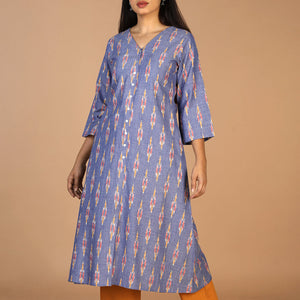 Cotton Ikat kurti