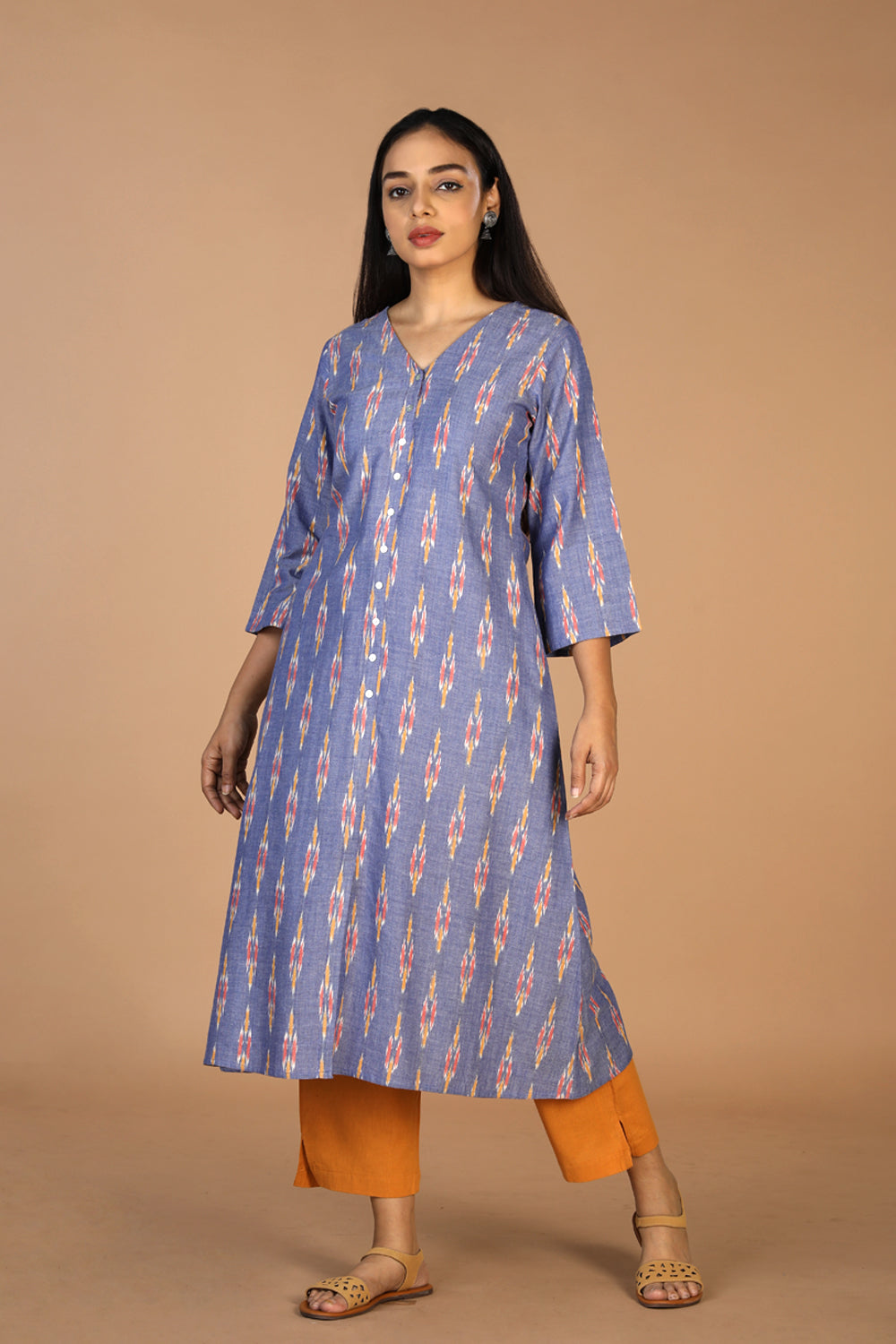 Cotton Ikat kurti