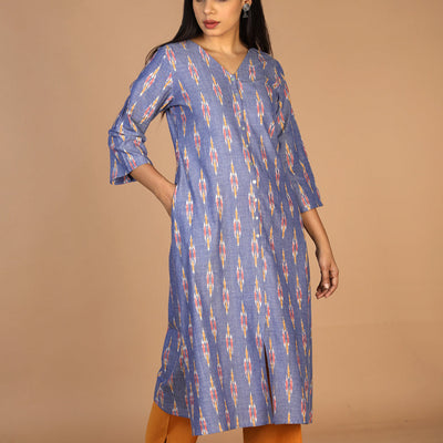 Cotton Ikat kurti