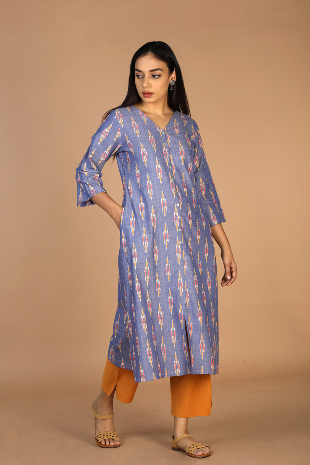 Cotton Ikat kurti