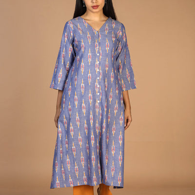 Cotton Ikat kurti