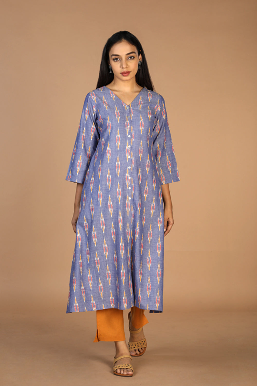 Cotton Ikat kurti