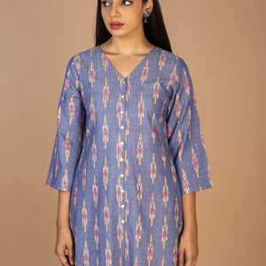 Cotton Ikat kurti