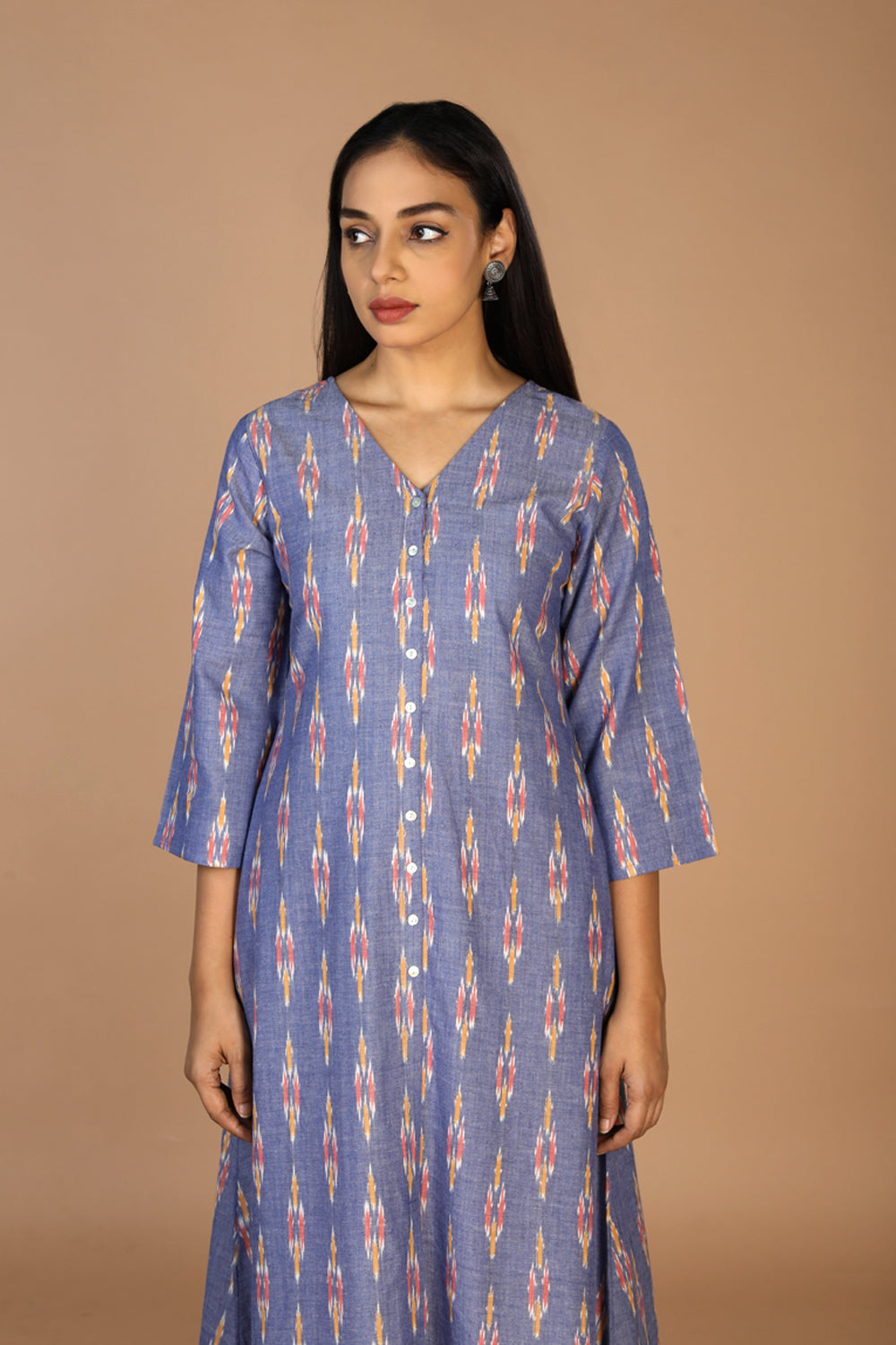 Cotton Ikat kurti