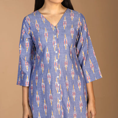 Cotton Ikat kurti
