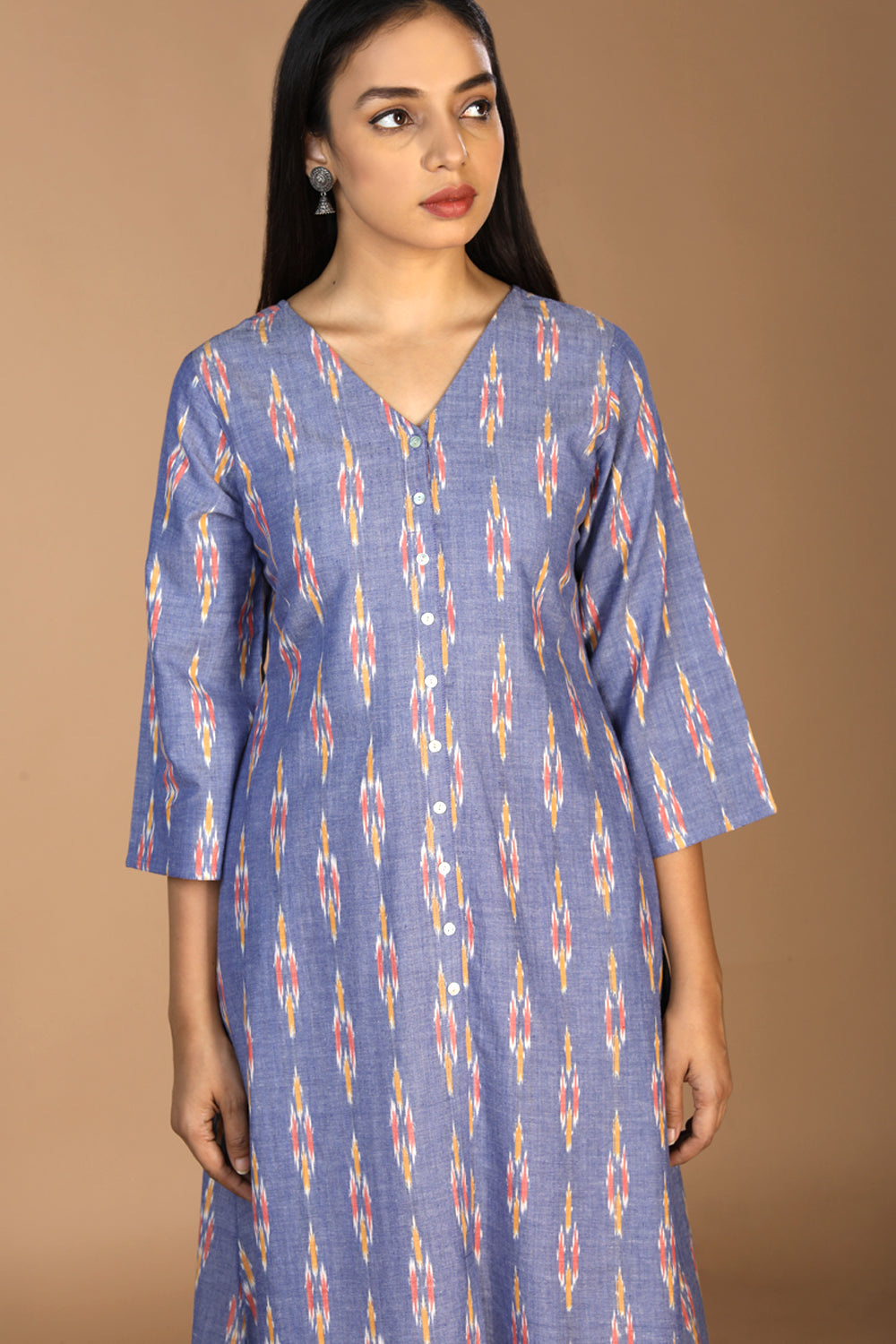 Cotton Ikat kurti