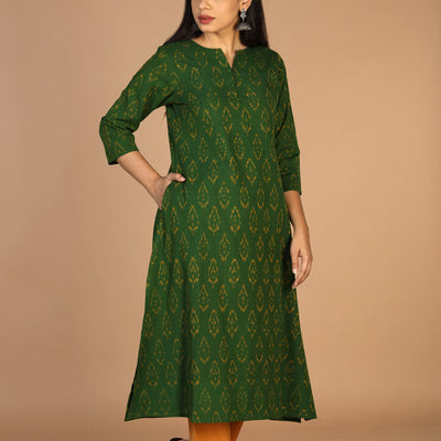 Cotton Ikat kurti