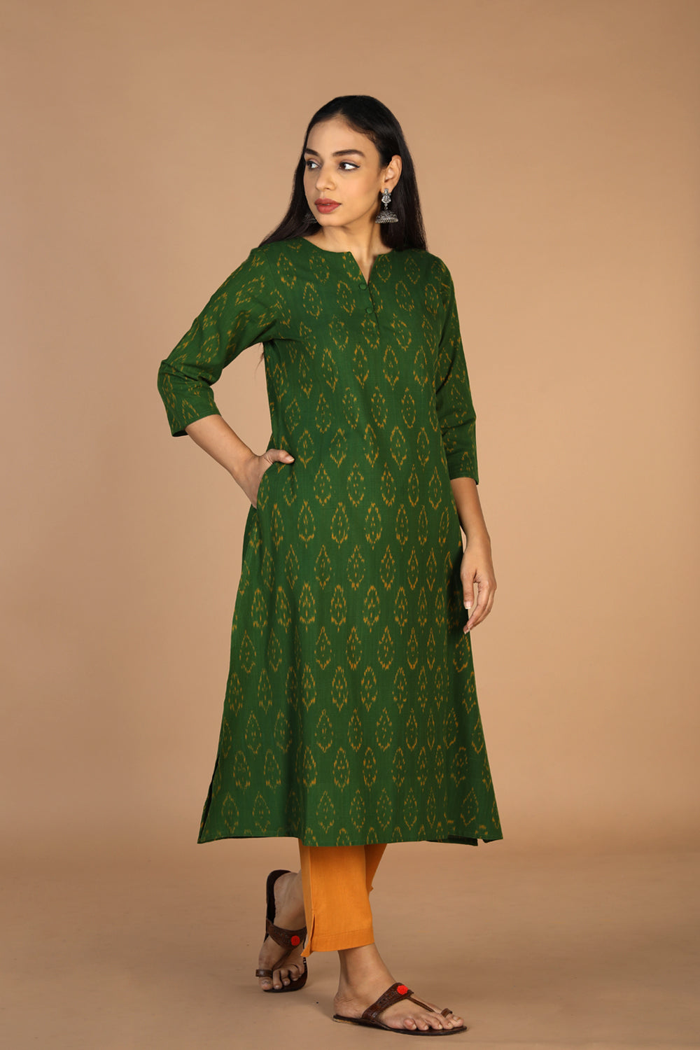 Cotton Ikat kurti