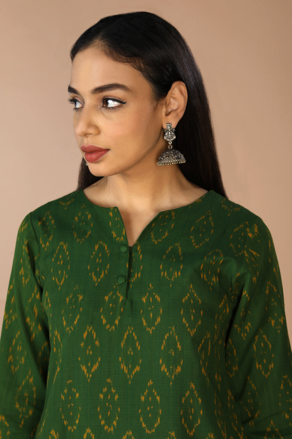 Cotton Ikat kurti