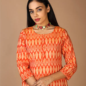 Cotton Ikat kurti