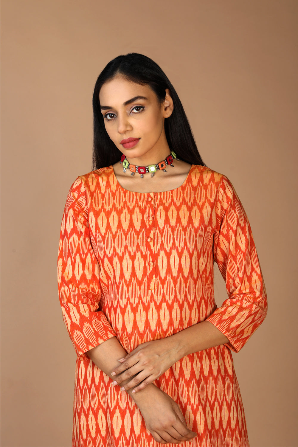 Cotton Ikat kurti