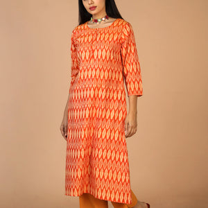 Cotton Ikat kurti