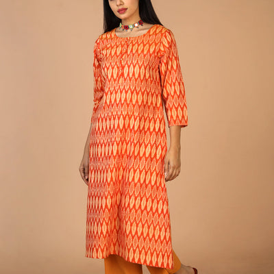 Cotton Ikat kurti