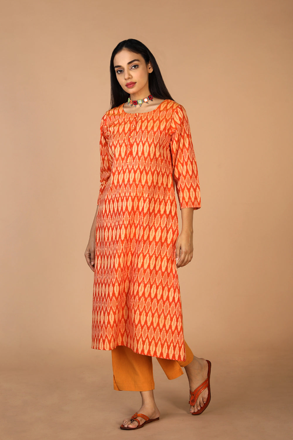 Cotton Ikat kurti