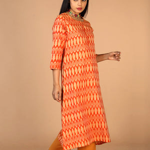Cotton Ikat kurti