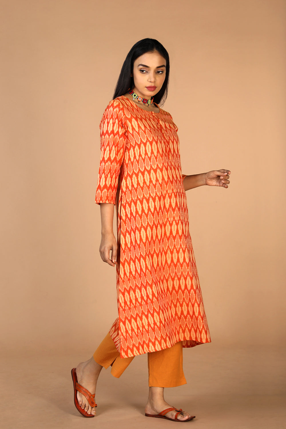Cotton Ikat kurti