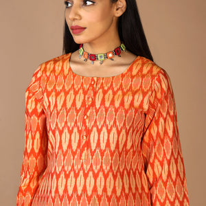 Cotton Ikat kurti