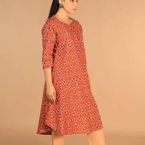 Cotton Ikat kurti