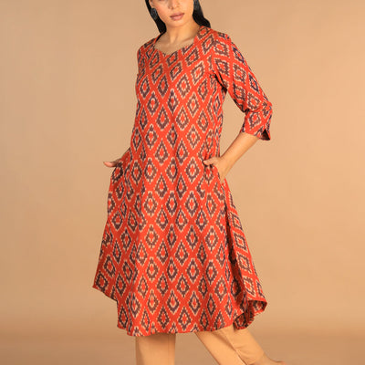 Cotton Ikat kurti