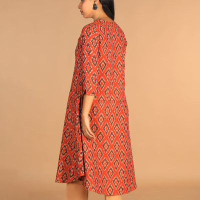 Cotton Ikat kurti