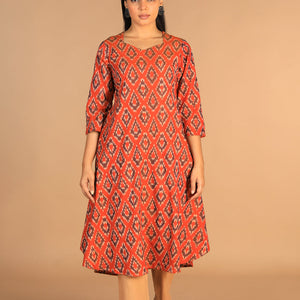 Cotton Ikat kurti
