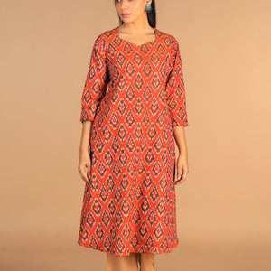 Cotton Ikat kurti