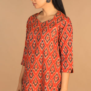Cotton Ikat kurti