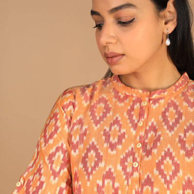 Cotton Ikat kurti