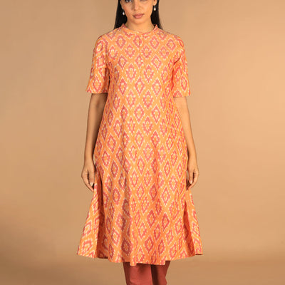 Cotton Ikat kurti