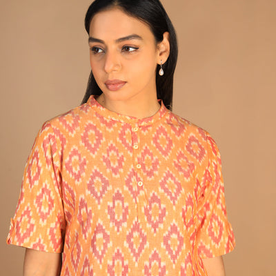 Cotton Ikat kurti