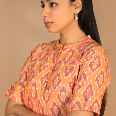 Cotton Ikat kurti