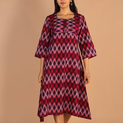 Cotton Pochampally Ikat kurti