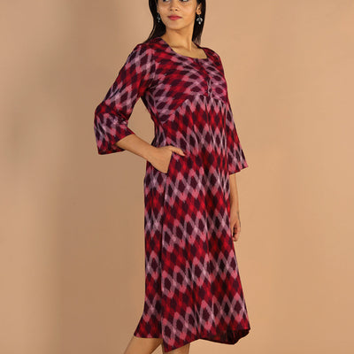 Cotton Pochampally Ikat kurti