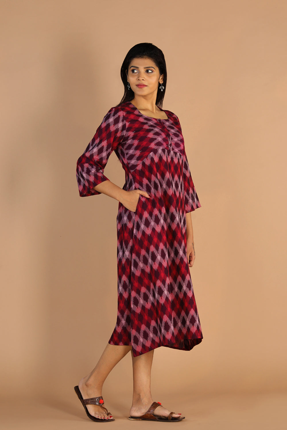 Cotton Pochampally Ikat kurti