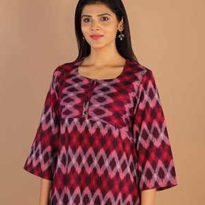 Cotton Pochampally Ikat kurti